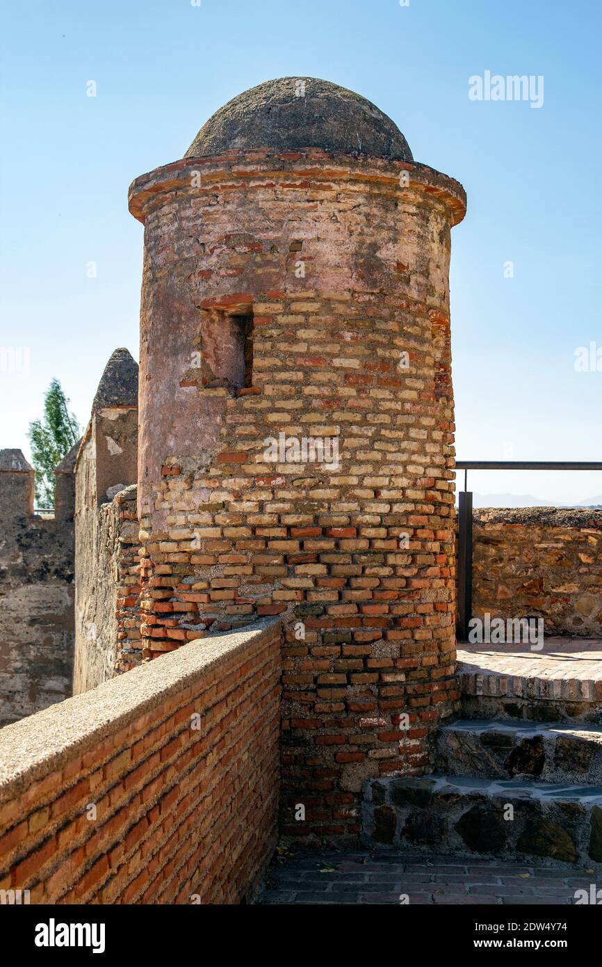 Malaga Castello Alcazaba Foto Stock
