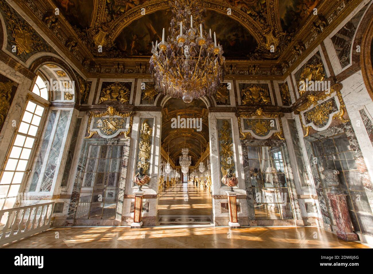 Atmosfera allo Chateau de Versailles durante la Nuit Europeenne des Musees (Notte europea dei Musei), il 17 maggio 2014, a Versailles, vicino a Parigi, Francia. Foto di Romain boe/ABACAPRESS.COM Foto Stock