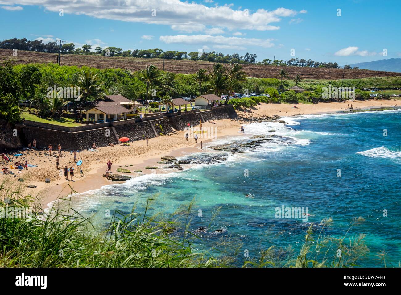 Maui, Hawaii, ho‘okipa Beach Pavilions Foto Stock