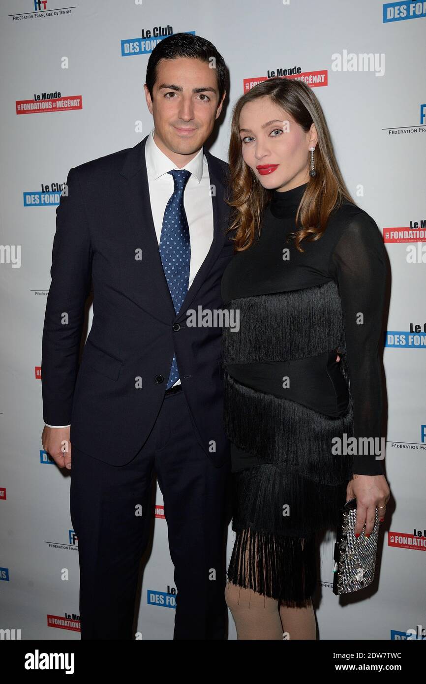 Prince e Princess de ligne partecipano alla festa Sport et Philanthropie all'arena Roland Garros di Parigi, Francia, il 28 maggio 2014, Foto di Nicolas Briquet/ABACAPRESS.COM Foto Stock