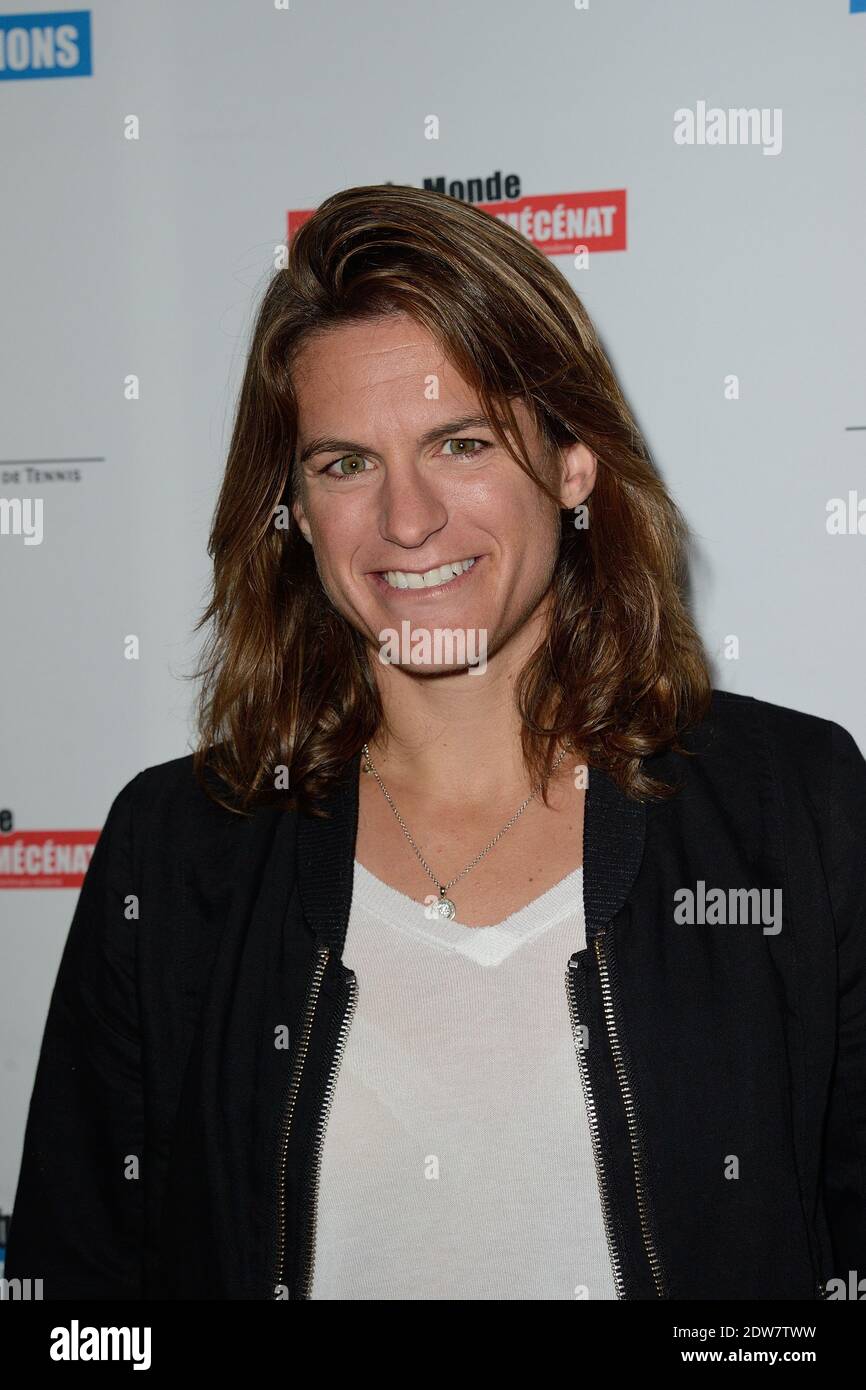 Amelie Mauresmo alla festa Sport et Philanthropie all'arena Roland Garros a Parigi, Francia il 28 maggio 2014, Foto di Nicolas Briquet/ABACAPRESS.COM Foto Stock