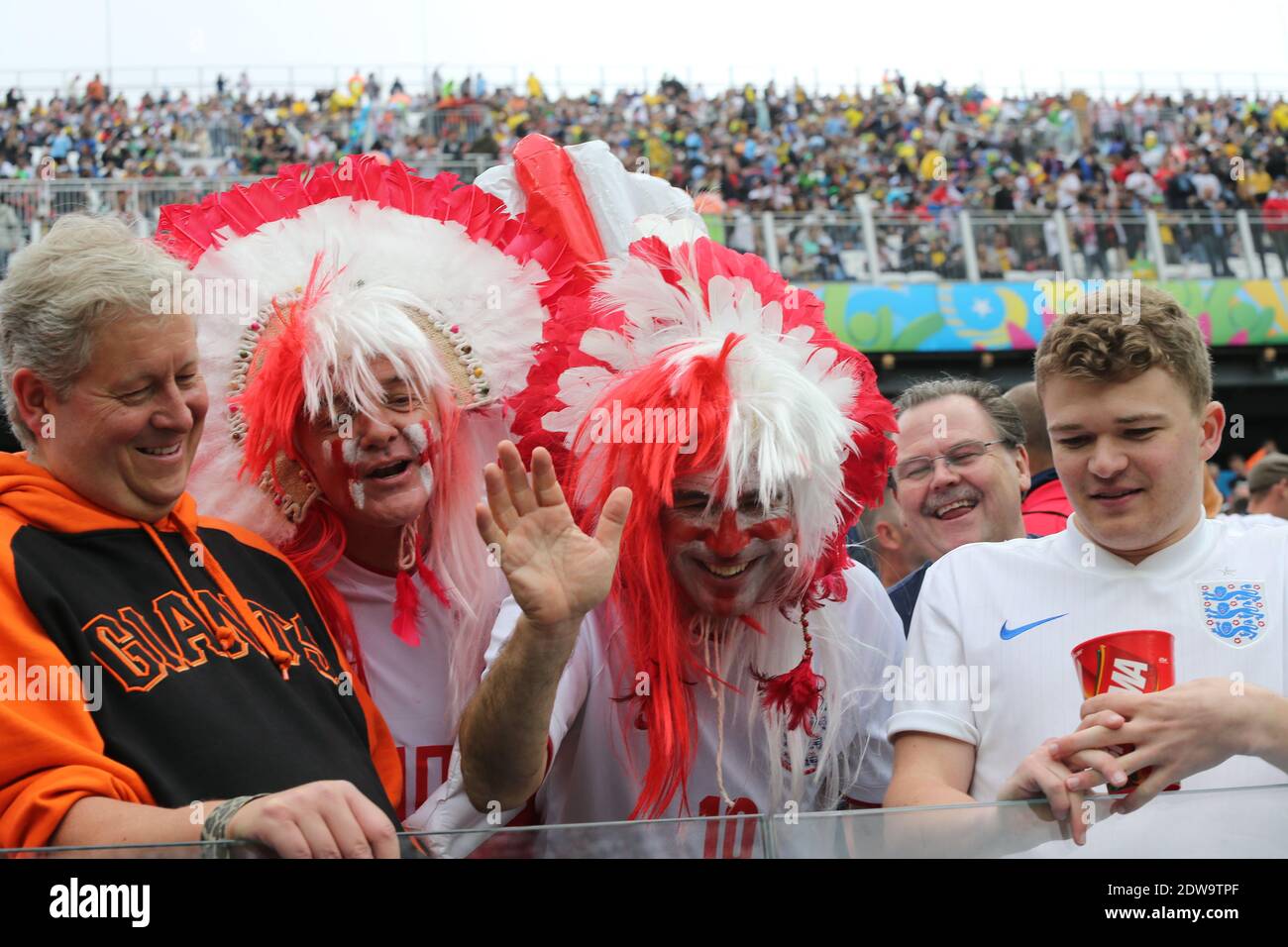 Inghilterra tifosi durante la partita del gruppo D Inghilterra contro Uruguay all'Estadio do Sao Paulo, San Paolo, Brasile, giovedì 19 giugno 2014. Foto di Giuliano Bevilacqua/ABACAPRESS.COM Foto Stock