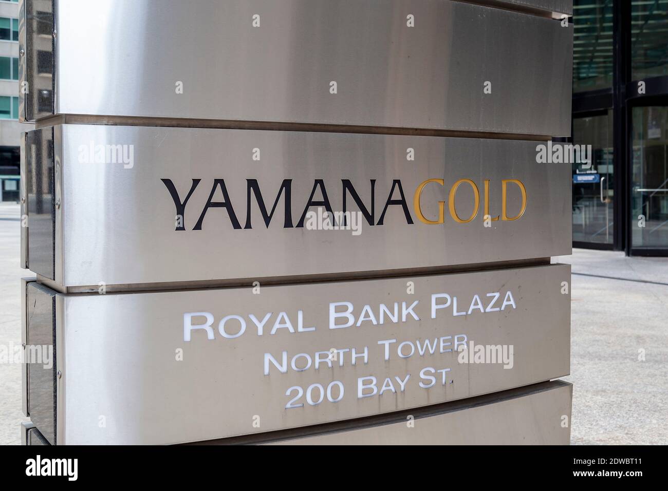 Yamana Gold Inc. Firma fuori dalla loro sede centrale a Toronto, Canada. Foto Stock