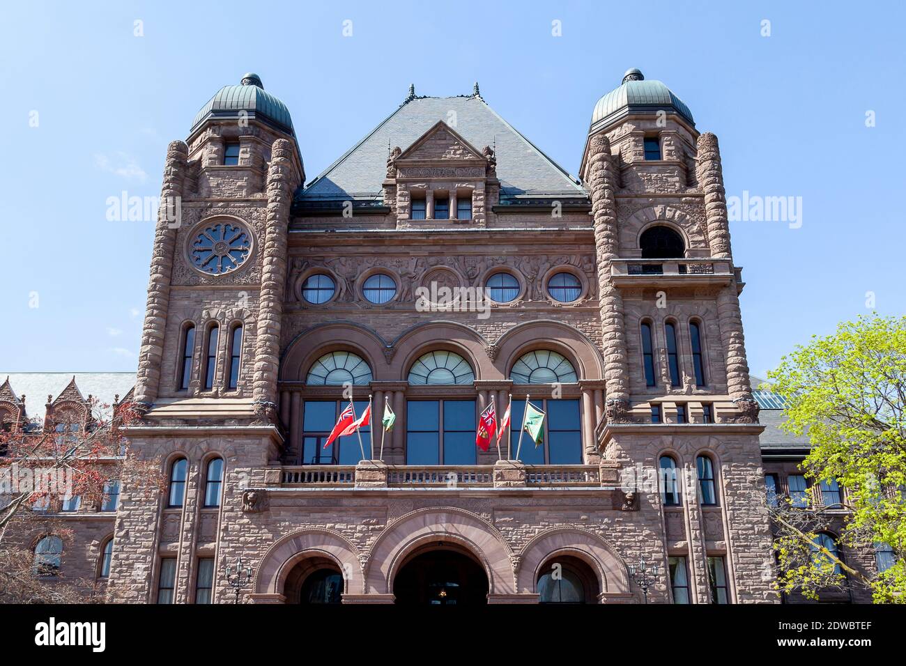 Edificio legislativo dell'Ontario presso il Queen's Park, Toronto, Canada Foto Stock