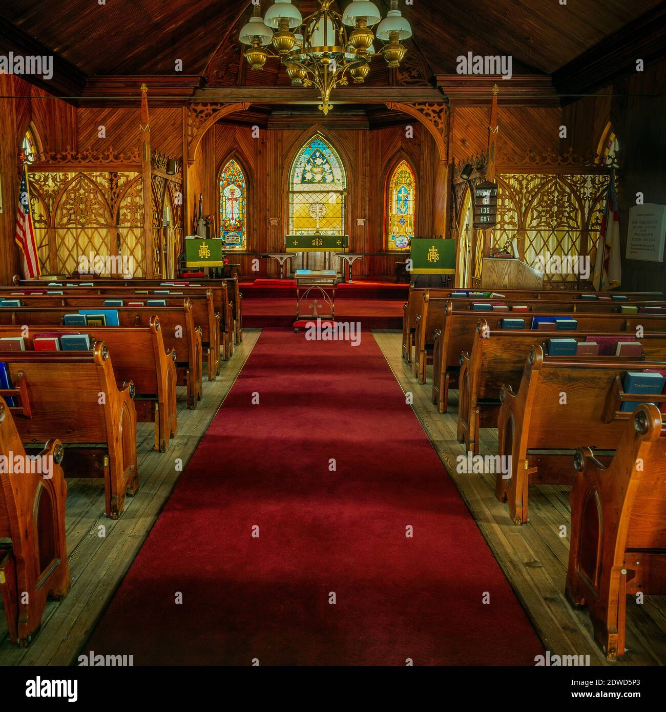 San Giacomo Chiesa Episcopale, McClellanville, Carolina del Sud Foto Stock