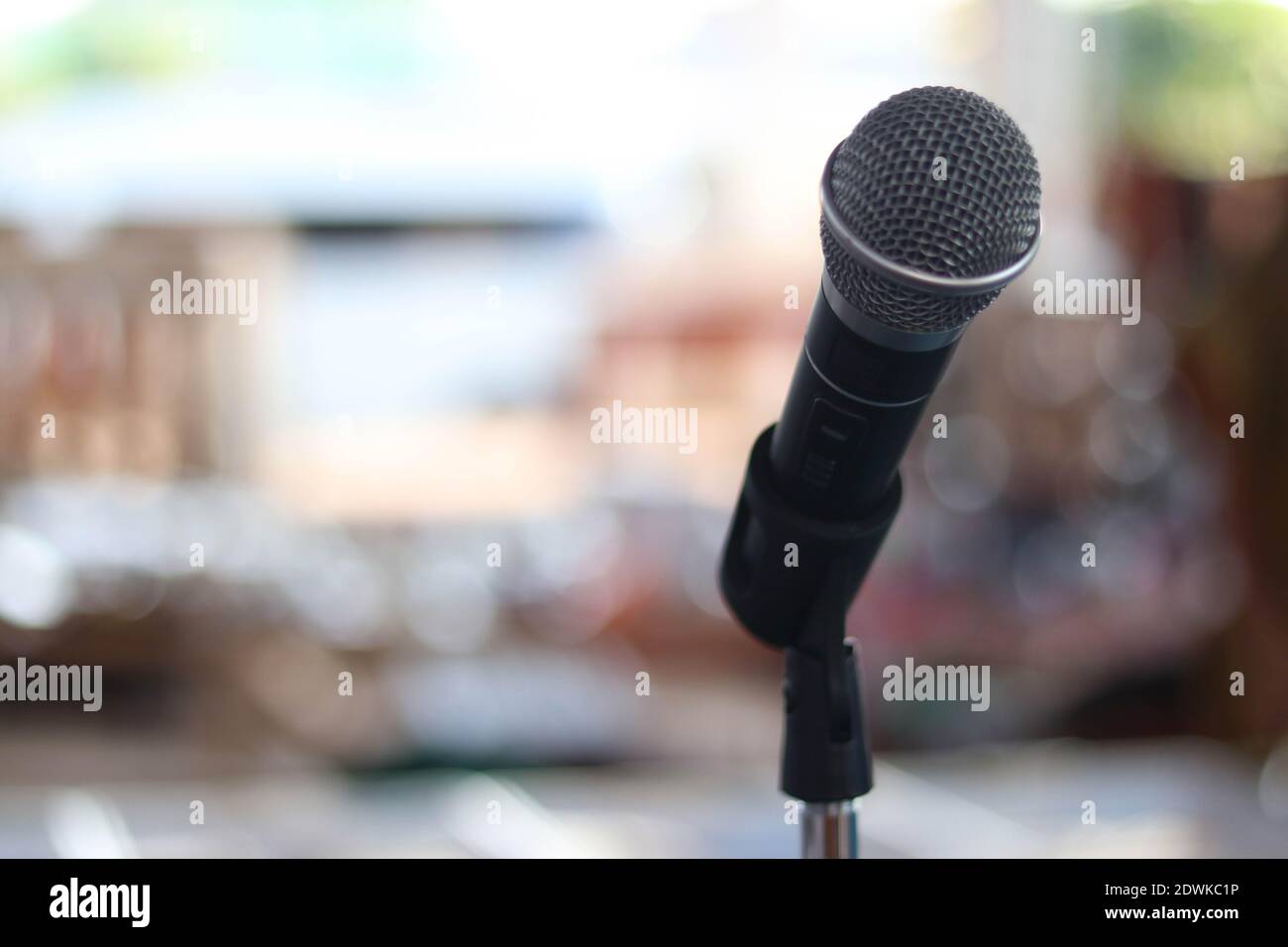 Close-up del microfono Foto Stock