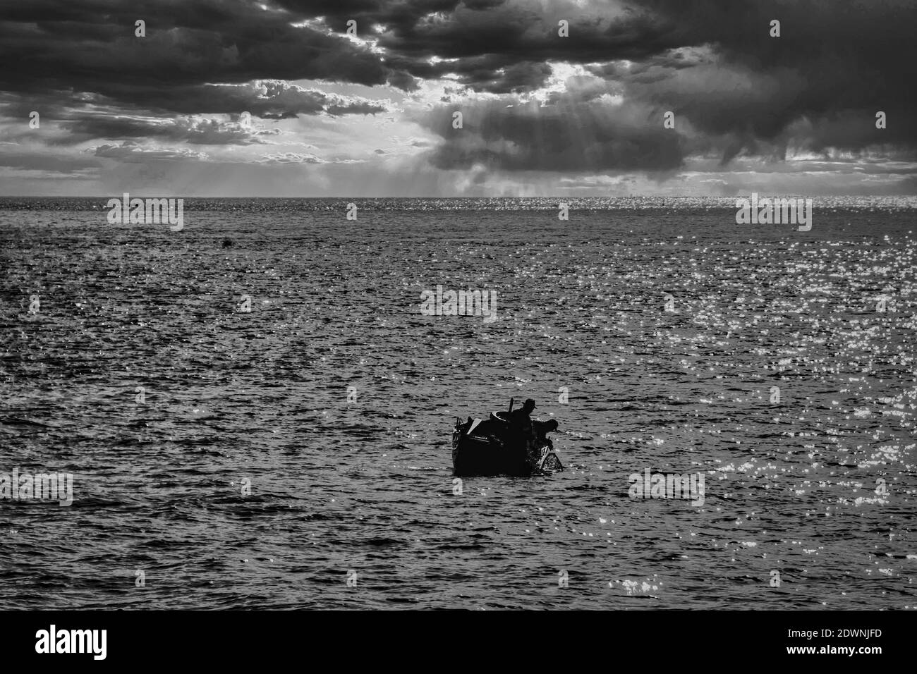 La pesca artigianale, anche se non frequente, persiste ancora oggi Foto Stock