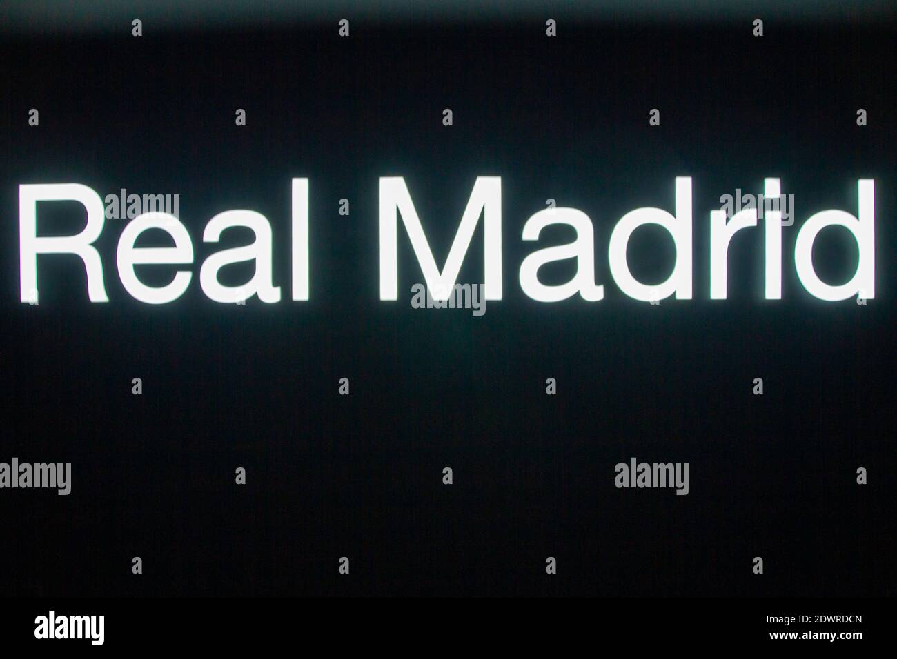 Europa, Spagna, stadio Santiago Bernabeu, stadio di calcio del Real Madrid. Real Madrid è una società calcistica spagnola con sede a Madrid. Vincitore Foto Stock