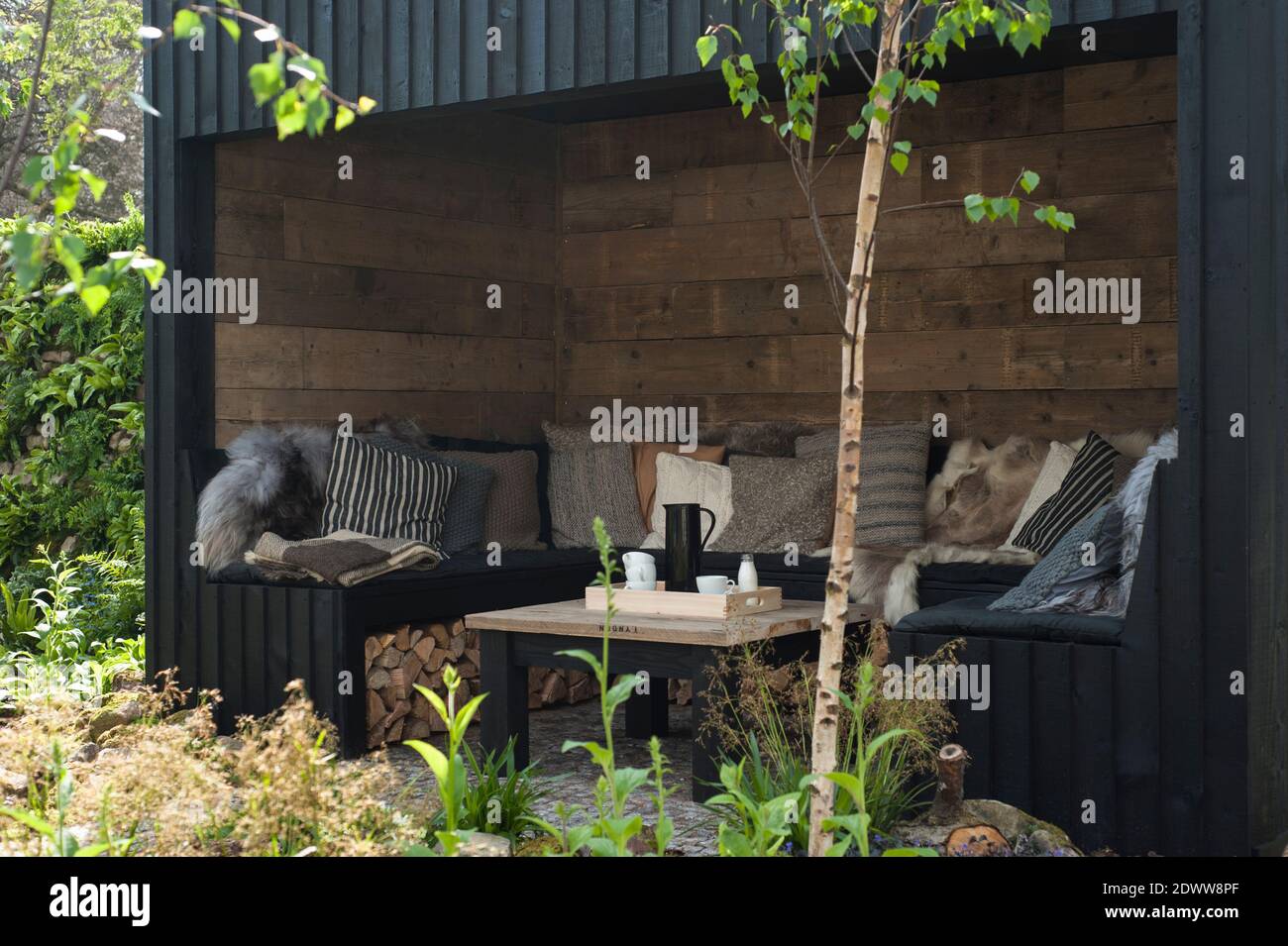 Da Hordaland a Cardiff: Un Giardino Norvegese in Galles, RHS Show Cardiff 2014. Foto Stock