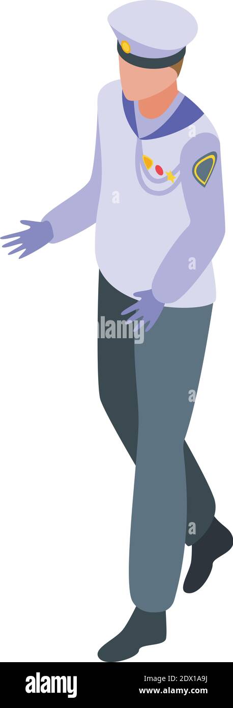 Icona marinaio portaerei. Isometrica dell'icona vettore marinaio portaerei per il web design isolato su sfondo bianco Illustrazione Vettoriale