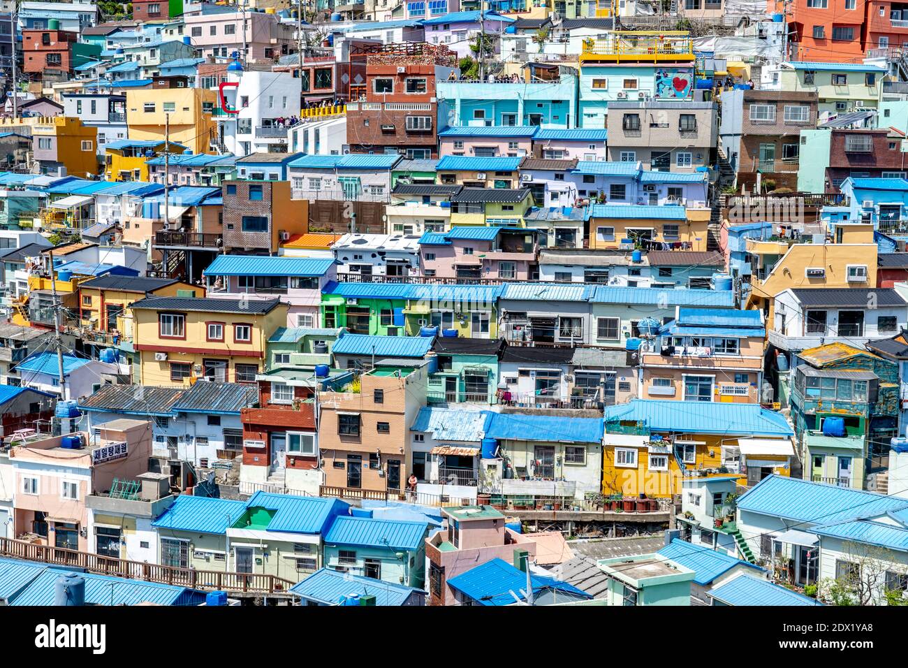 Villaggio culturale Gamcheon, Busan, Corea del Sud. Foto Stock