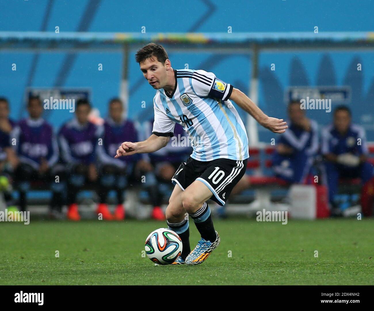 Lionel messi, Argentina - Calcio - Coppa del mondo FIFA 2014 - Semifinale - Olanda v Argentina - Arena de Sao Paulo, Brasile, mercoledì 9 luglio 2014. Foto di Giuliano Bevilacqua/ABACAPRESS.COM Foto Stock