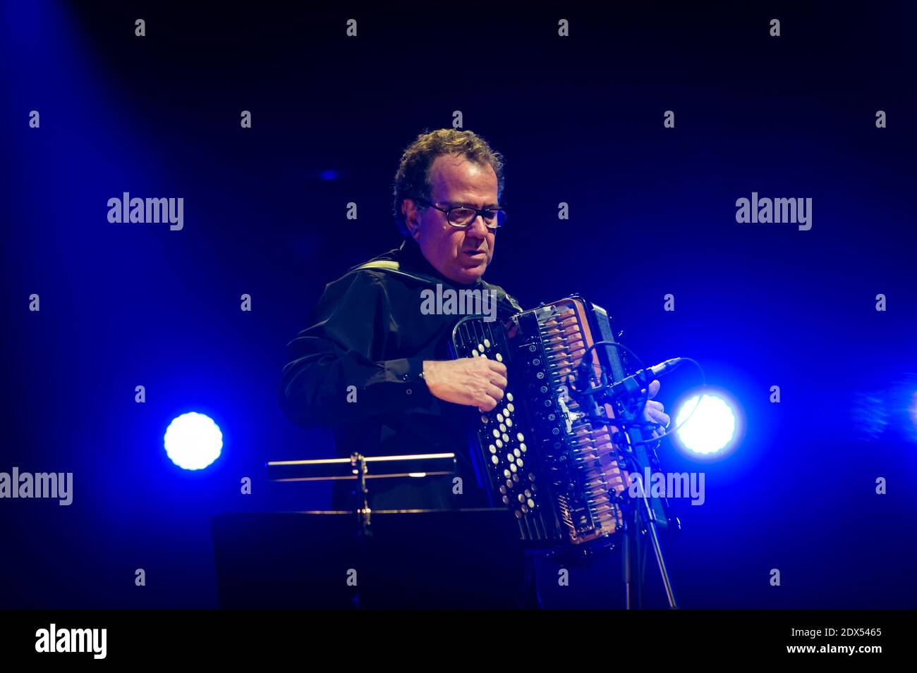 Richard Galliano, Bireli Lagrene e Didier Lockwood si esibisce in concerto al Montreux Jazz Festival, Svizzera, il 18 luglio 2014. Foto di Loona/ABACAPRESS.COM Foto Stock