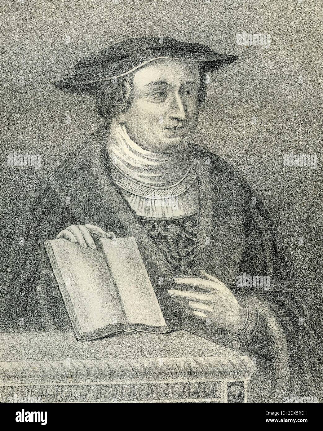 Joachim von Watt, pseudonimo di Joachim von Watt (1484 – 1551), è stato un umanista, studioso, sindaco e riformatore di San Gallo, in Svizzera. Era amico di Ulrich Zwingli e cognato del leader anabattista Conrad Grebel, Illustrazione da 'la storia del protestantesimo' di James Aitken Wylie (1808-1890), pub. 1878 Foto Stock