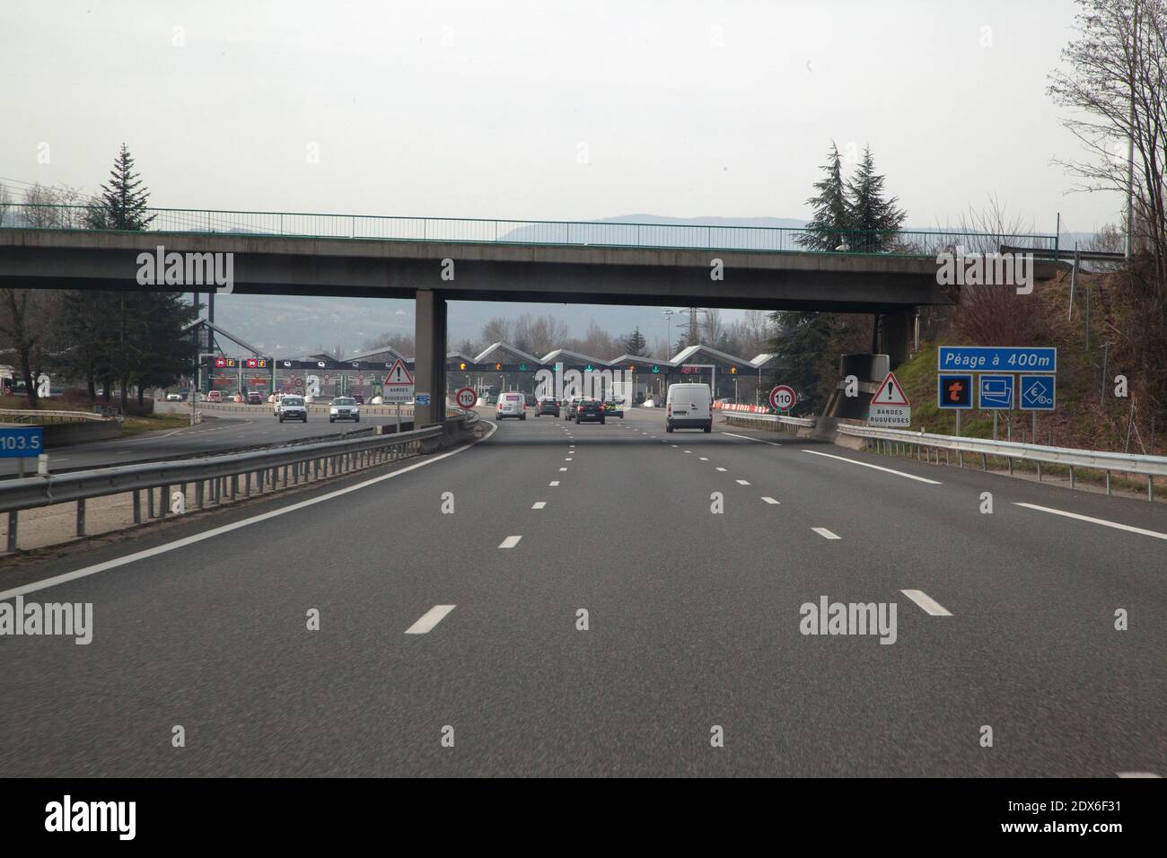 Sur l'autostrada A41 in direzione di Chambéry Foto Stock