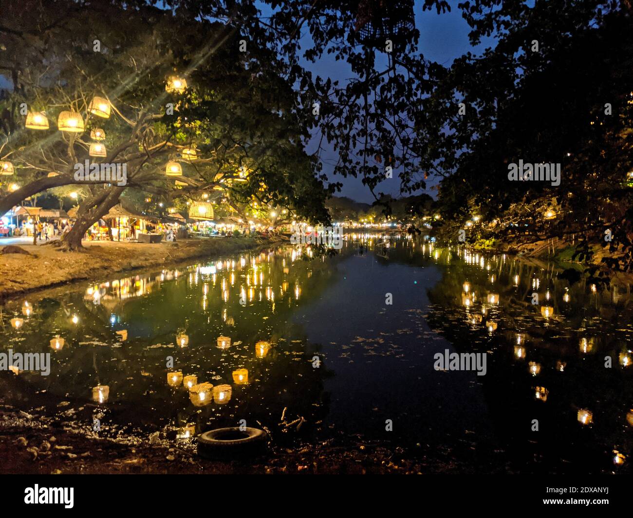 Mercato Notturno Tailandese Foto Stock