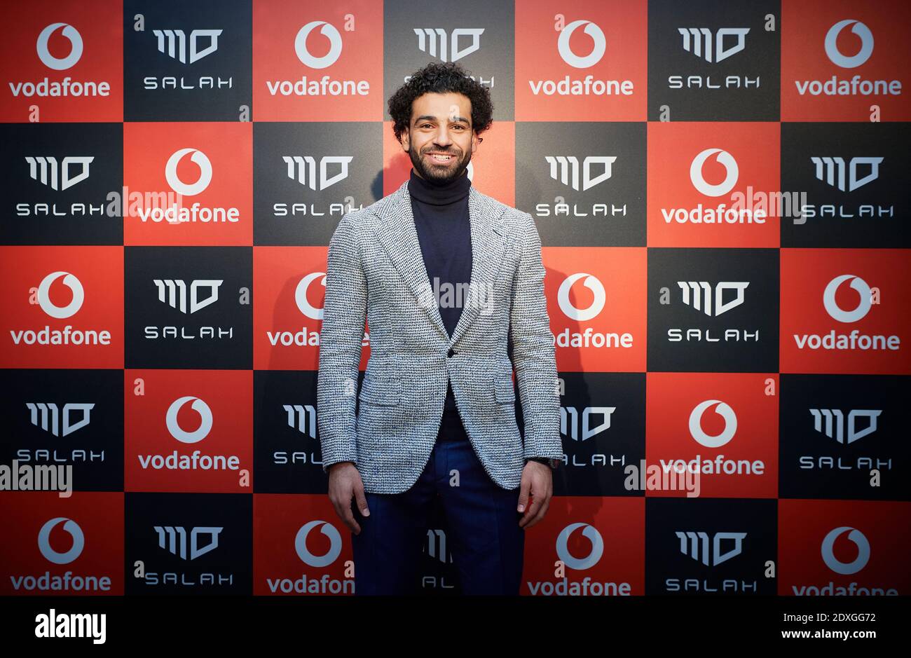 Mohamed Salah Hamed Mahrous Ghaly è un calciatore egiziano professionista Che gioca come un forward per il club della Premier League Liverpool E la nazione egiziana Foto Stock