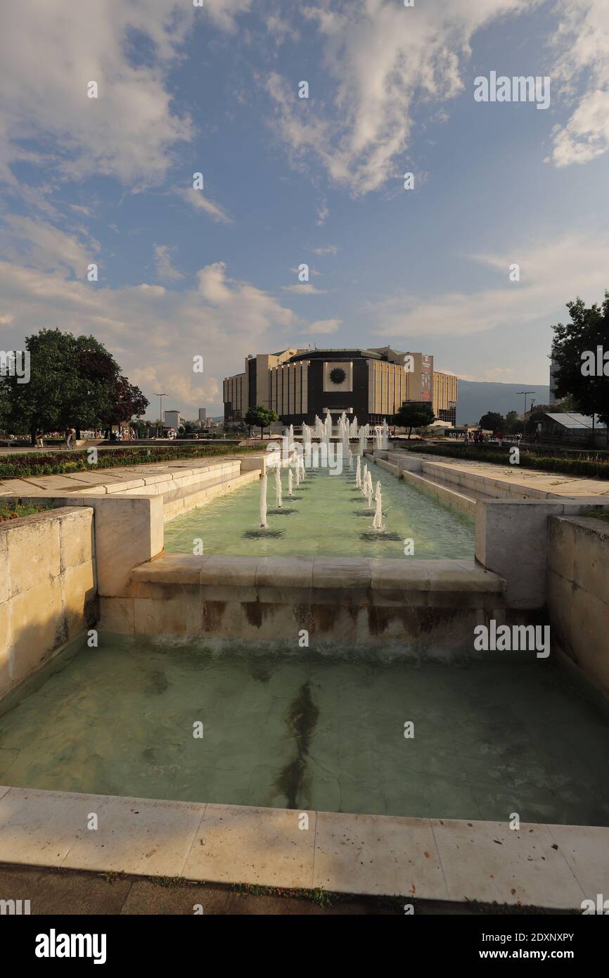 BULGARIA, SOFIA - 01 AGOSTO 2019: Palazzo Nazionale della Cultura Foto Stock