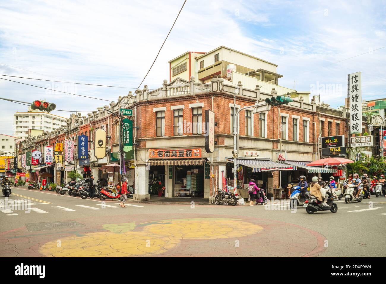 20 dicembre 2020: Taiping vecchia strada, la principale zona commerciale di Douliu City a Yunlin, Taiwan. Si chiama la vecchia strada del secolo, e presenta Ba Foto Stock