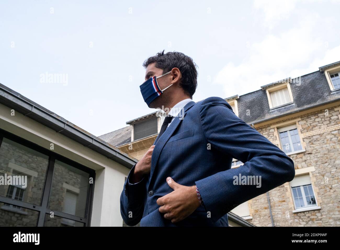 Gabriel Attal, Segretario di Stato al primo Ministro, portavoce del Governo, si reca a Rennes giovedì 1 ottobre per promuovere la riduzione Foto Stock