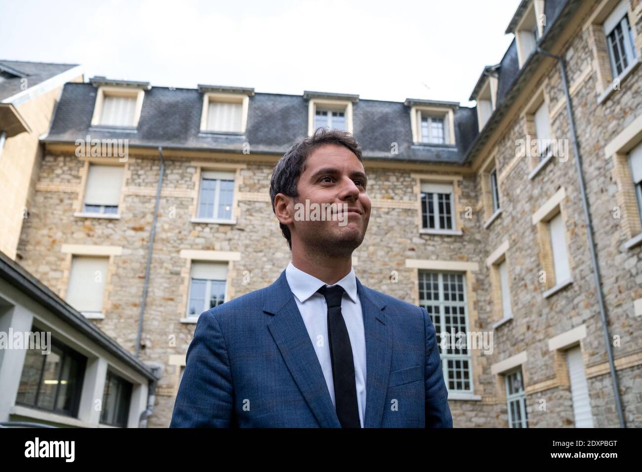 Gabriel Attal, Segretario di Stato al primo Ministro, portavoce del Governo, si reca a Rennes giovedì 1 ottobre per promuovere la riduzione Foto Stock