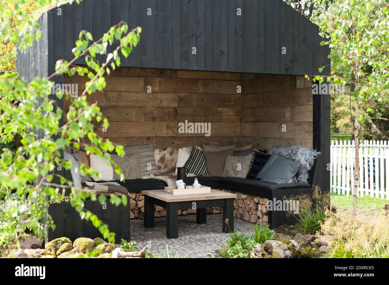 Da Hordaland a Cardiff: Un Giardino Norvegese in Galles, RHS Show Cardiff 2014. Foto Stock