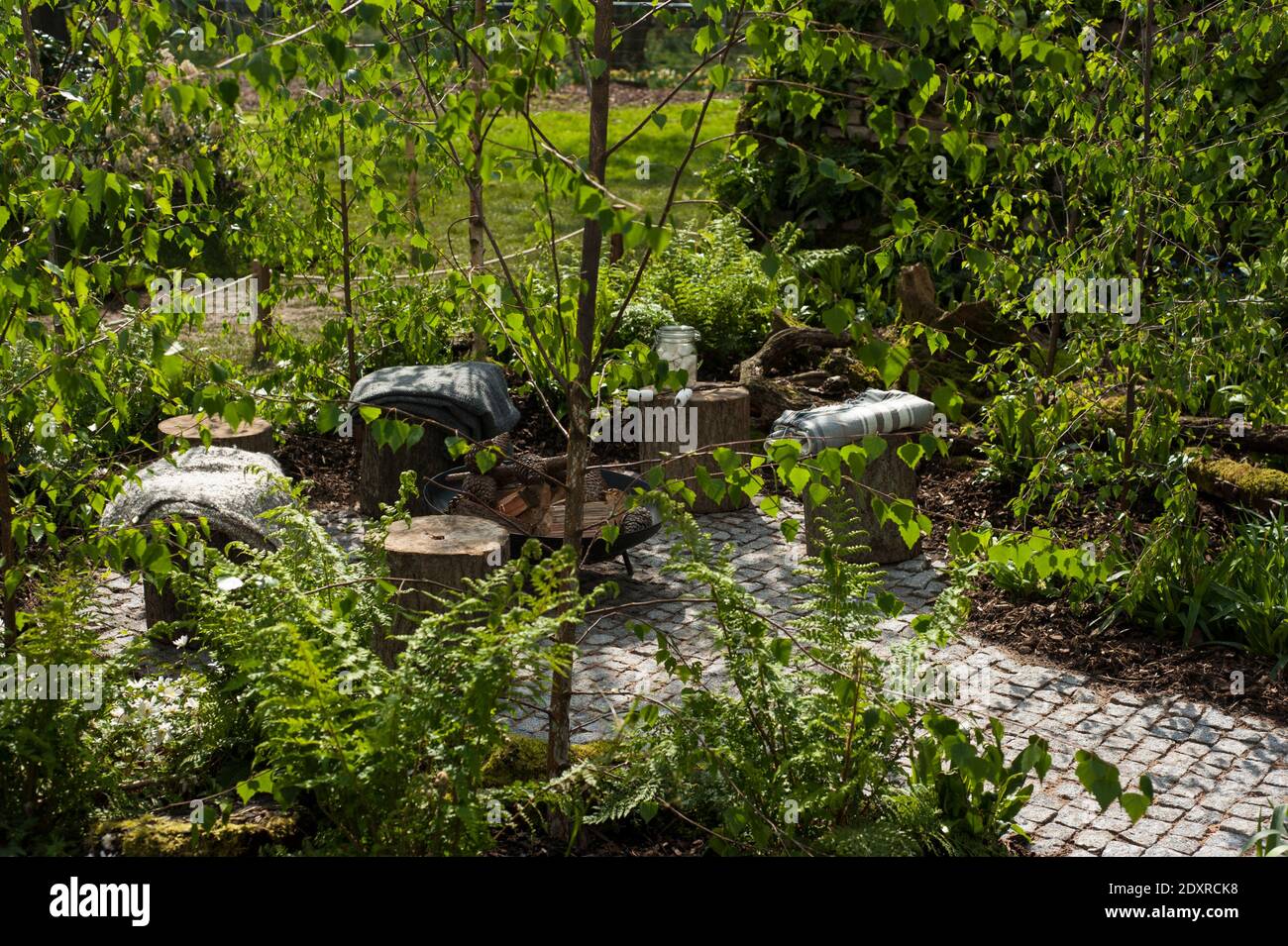 Da Hordaland a Cardiff: Un Giardino Norvegese in Galles, RHS Show Cardiff 2014. Foto Stock