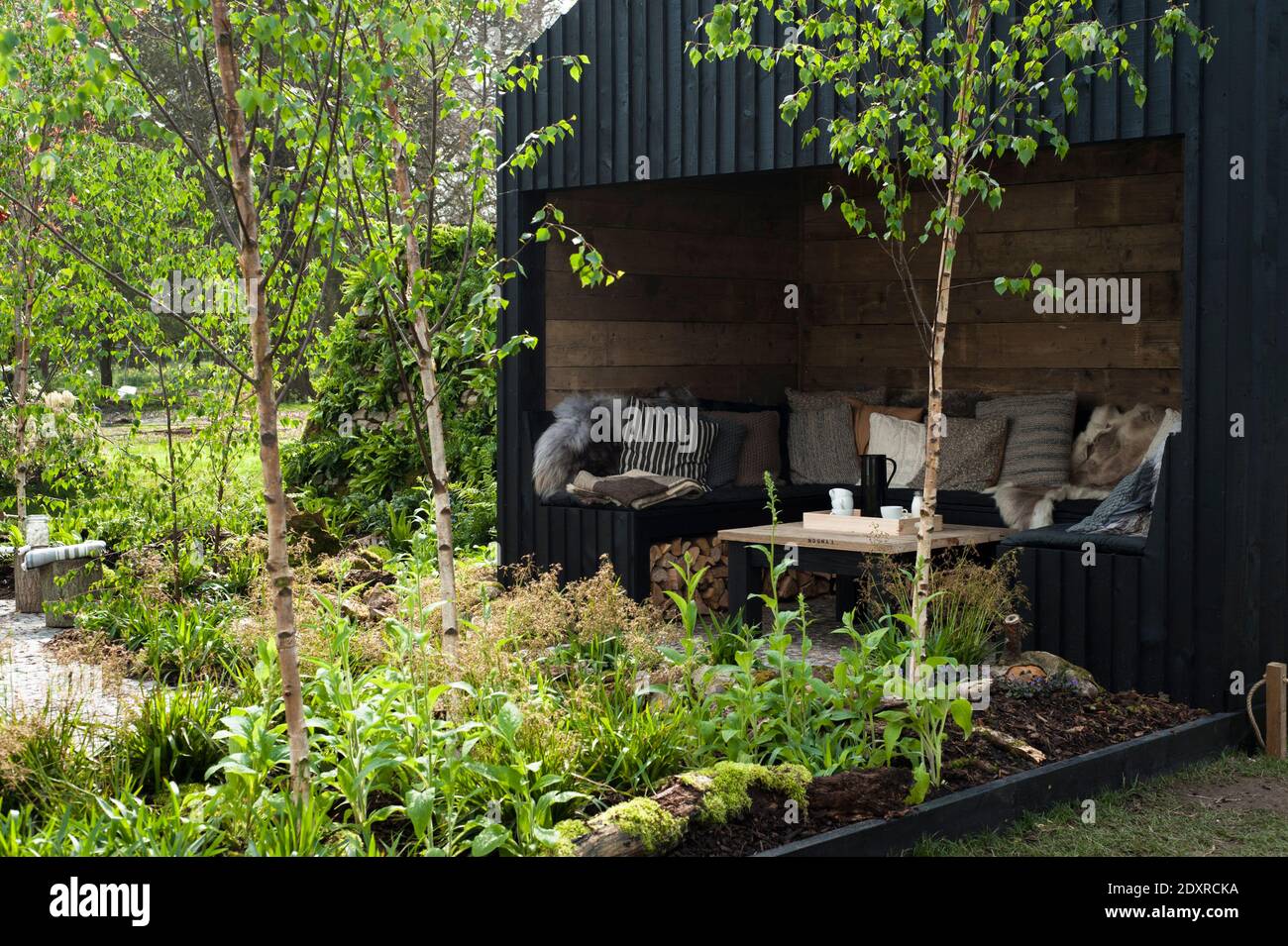 Da Hordaland a Cardiff: Un Giardino Norvegese in Galles, RHS Show Cardiff 2014. Foto Stock