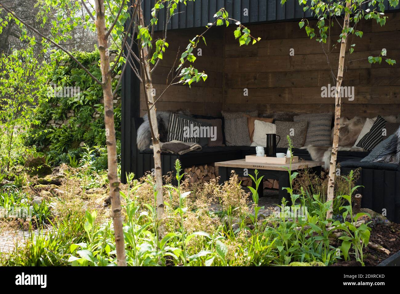 Da Hordaland a Cardiff: Un Giardino Norvegese in Galles, RHS Show Cardiff 2014. Foto Stock