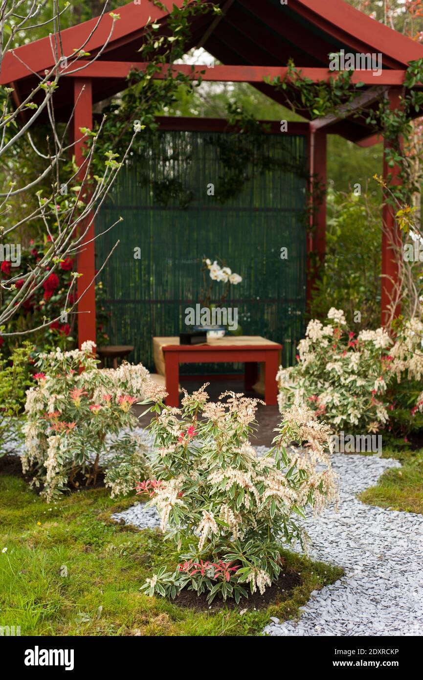 China Tea show Garden - RHS Cardiff 2014 Foto Stock