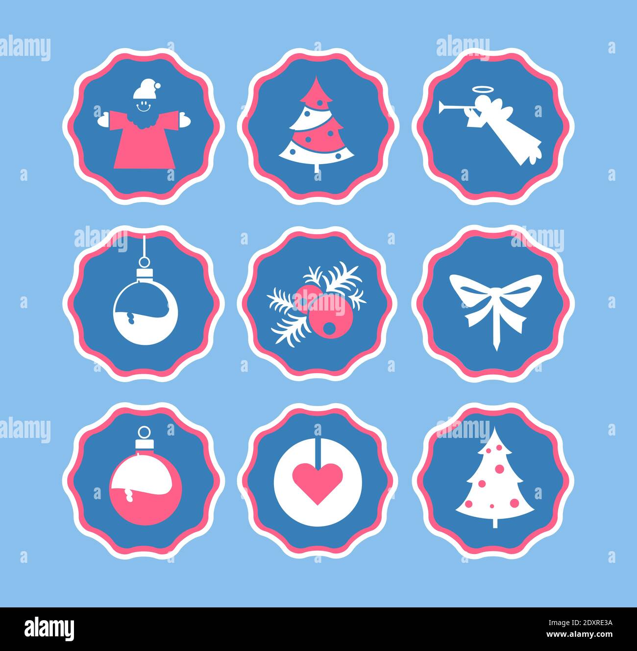 Storie di Natale icone storia di Natale Illustrazione Vettoriale