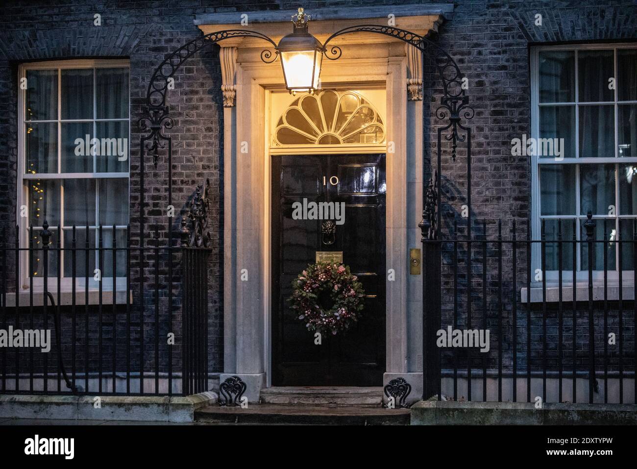 No.10 Downing Street attende un accordo commerciale tra il Regno Unito Il governo e la Commissione europea sigilla la Brexit Foto Stock