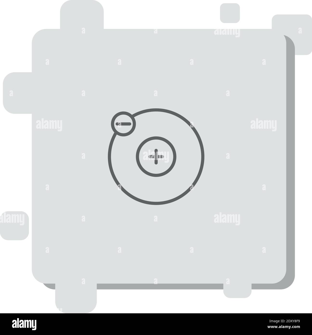 icona del vettore molecola semplice illustrazione del vettore moderno Illustrazione Vettoriale