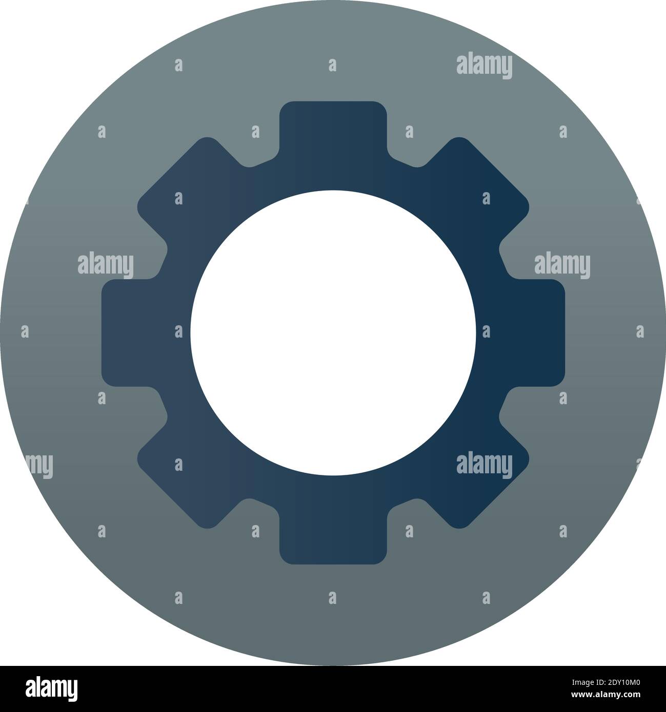 app impostazioni all'interno di una bolla con un ingranaggio Illustrazione Vettoriale