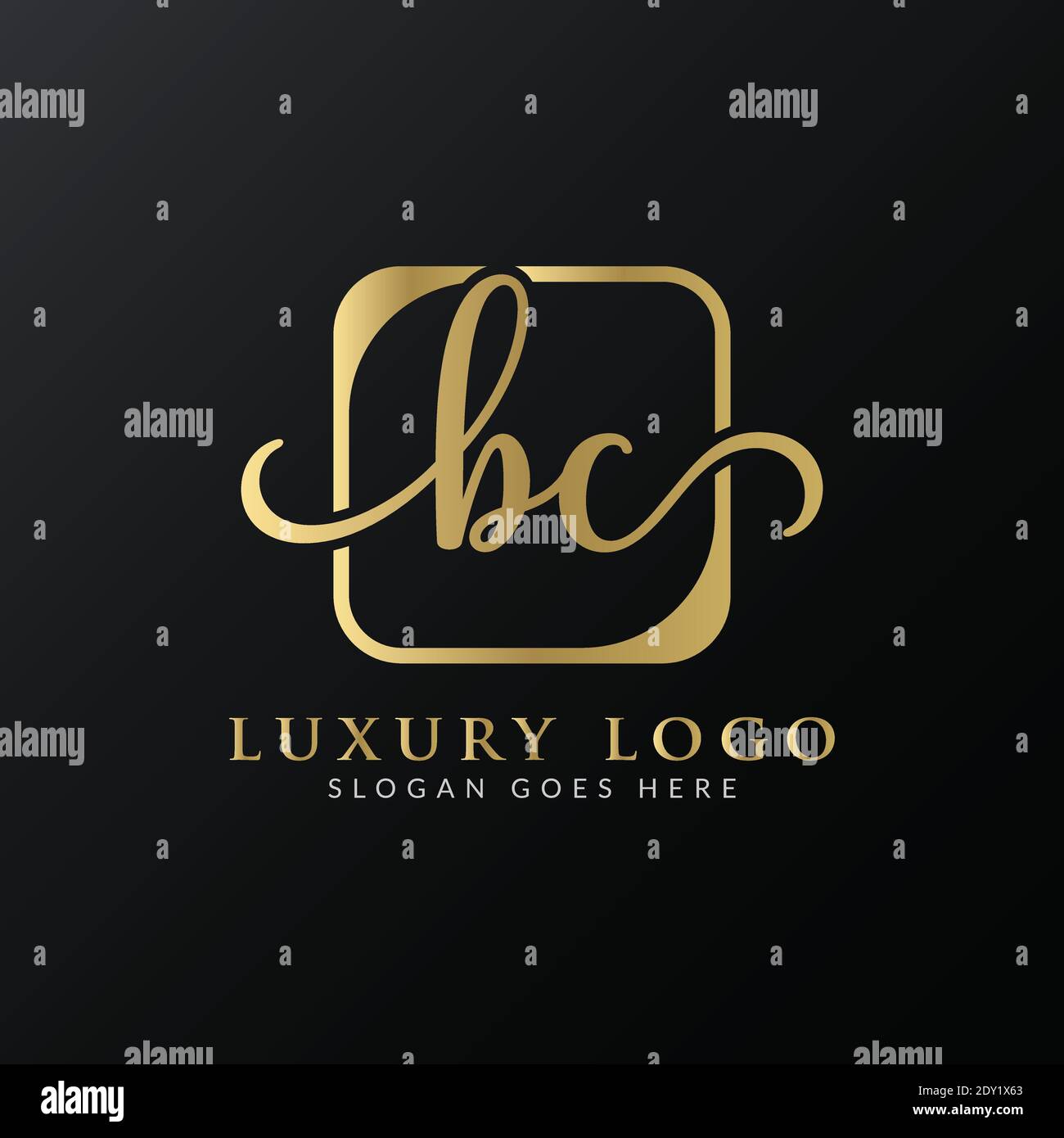 Initial BC Letter Logo Creative Modern Typography Vector Template. Creative Luxury Letter BC Logo Vector. Illustrazione Vettoriale