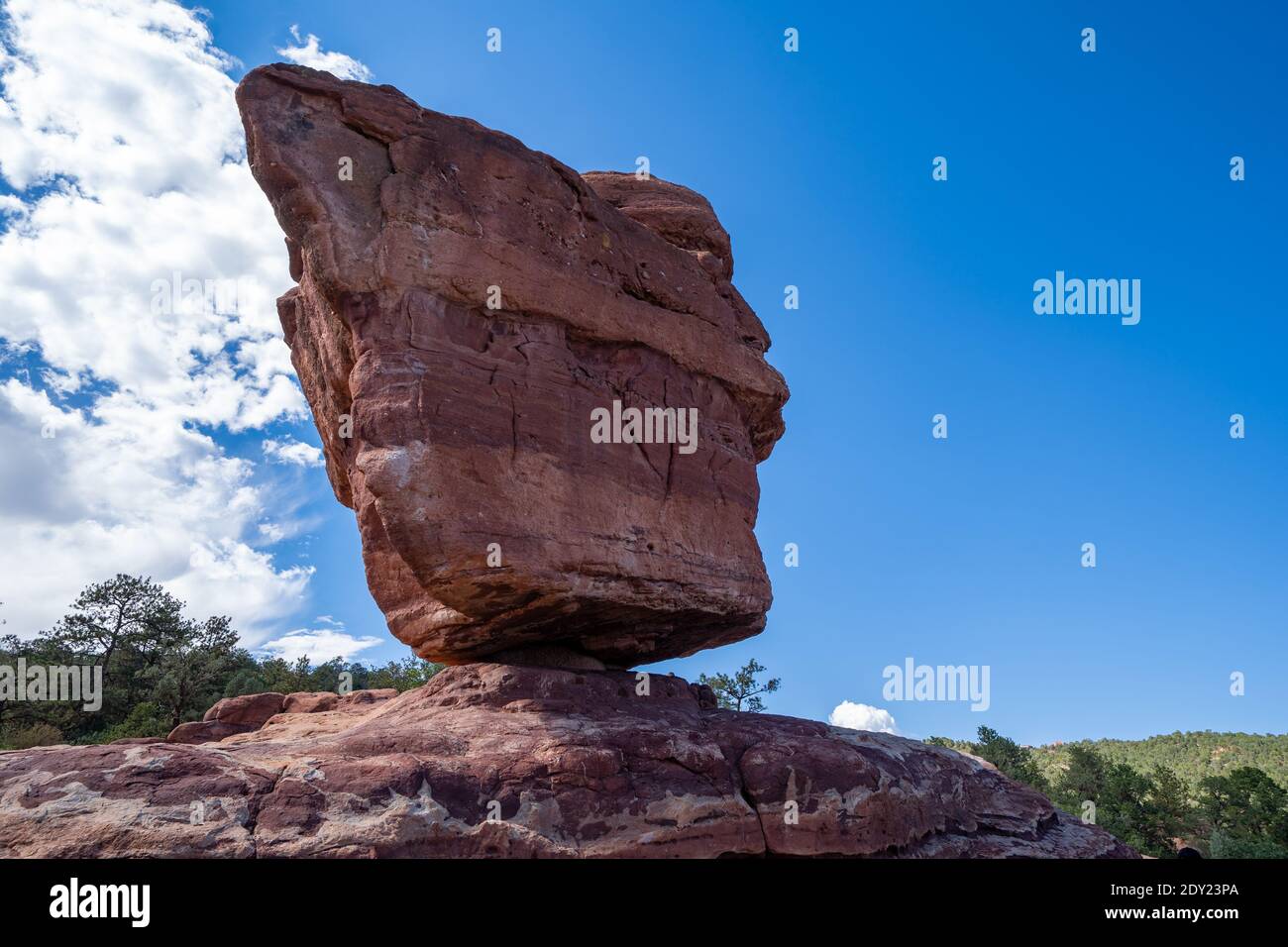 Balanced Rock nel Giardino degli dei Park Colorado Foto Stock