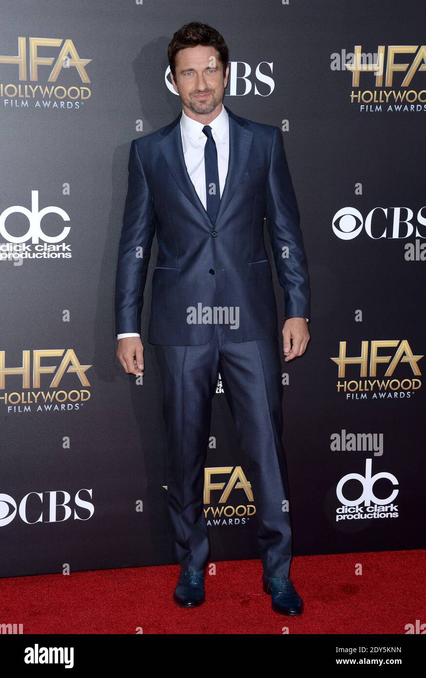 Gerard Butler partecipa al diciottesimo Hollywood Film Awards 2014 tenutosi presso l'Hollywood Palladium di Hollywood, Los Angeles, CA, USA il 14 novembre 2014. Foto di Lionel Hahn/ABACAPRESS.COM Foto Stock