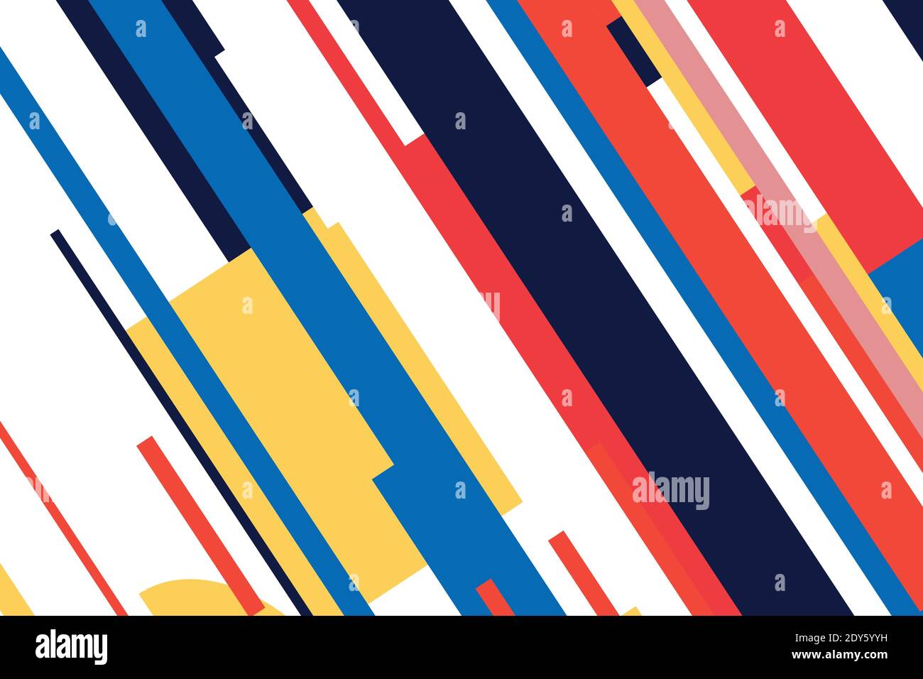 Design Seamless Abstract Vector Geometric Pattern in stile Bauhaus e mondrian. Colore luminoso e moderno. Per sfondo, stampa, grafica e sfondo Illustrazione Vettoriale