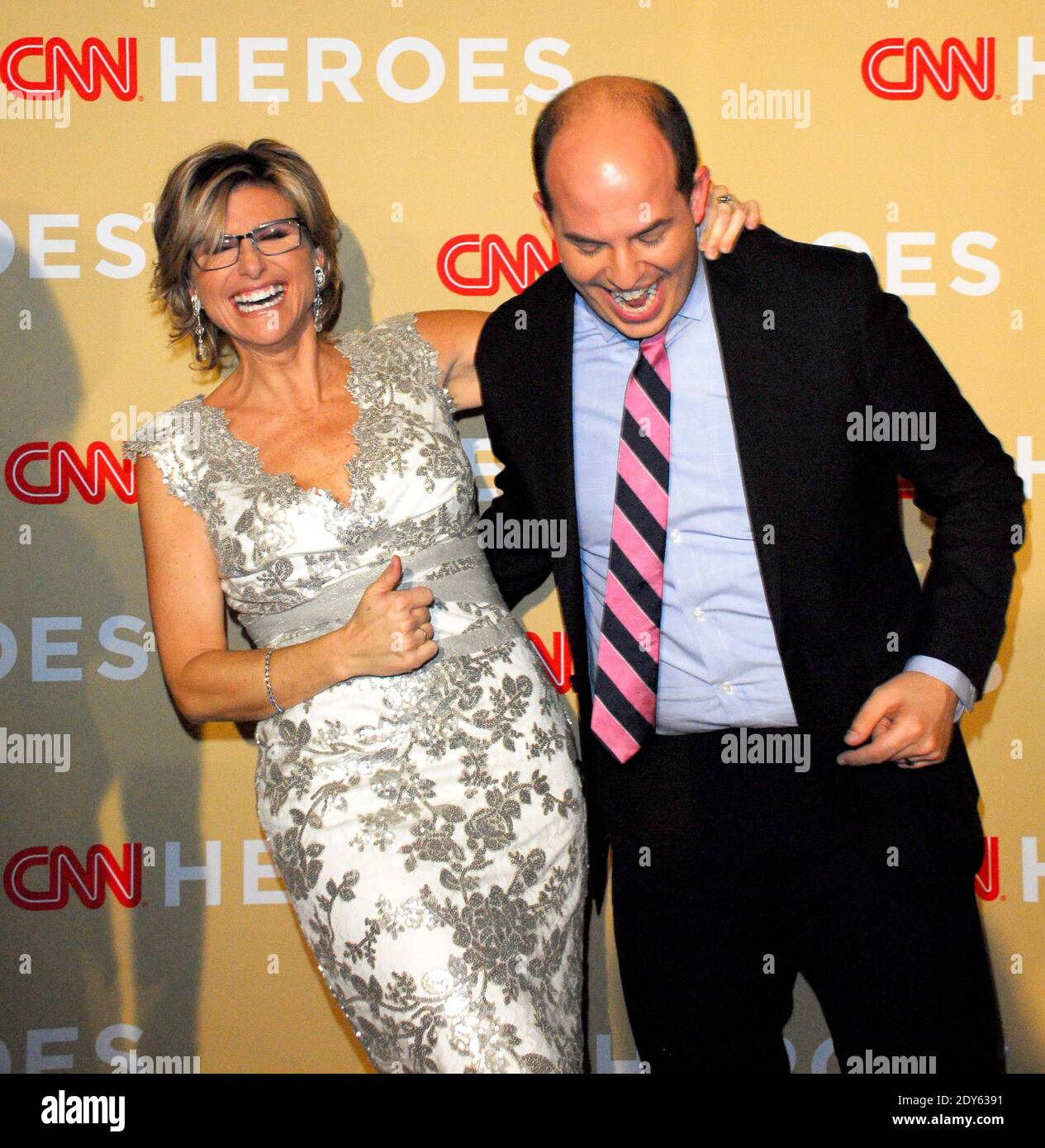 Ashleigh Banfield e Brian Stelter partecipano alla CNN Heroes: An All-Star Tribute, tenutasi presso l'American Museum of Natural History di New York City, NY, USA il 18 novembre 2014. Foto di Roy Caratozolo III/ABACAPRESS.COM Foto Stock