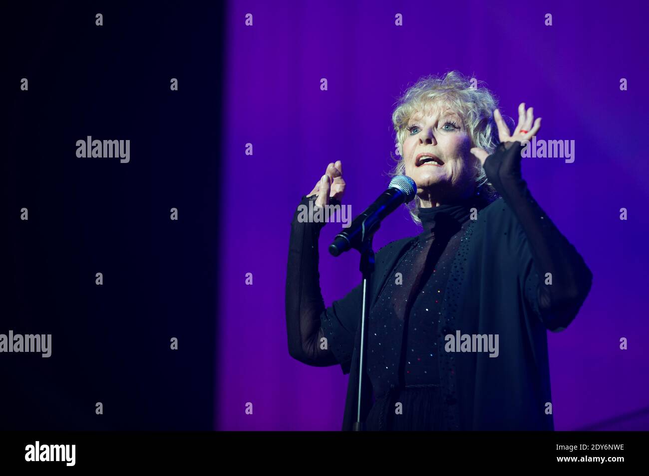 Petula Clark si esibisce durante il Rendez-Vous avec Les Stars tenutosi presso l'Arena di Ginevra, Svizzera il 15 novembre 2014. Foto di Loona/ABACAPRESS.COM Foto Stock