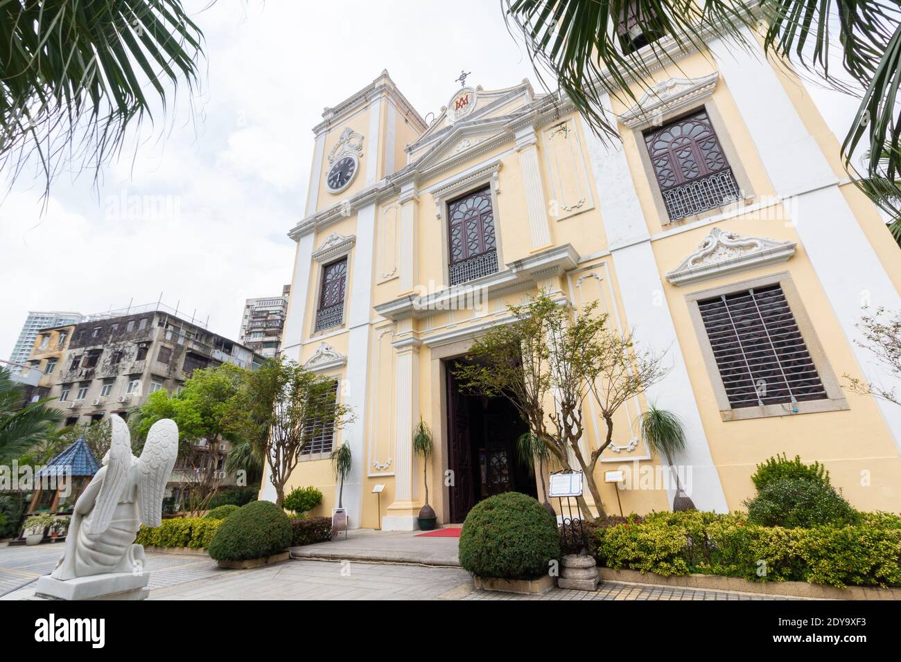 Facciata della Chiesa di San Lorenzo a Macao Foto Stock