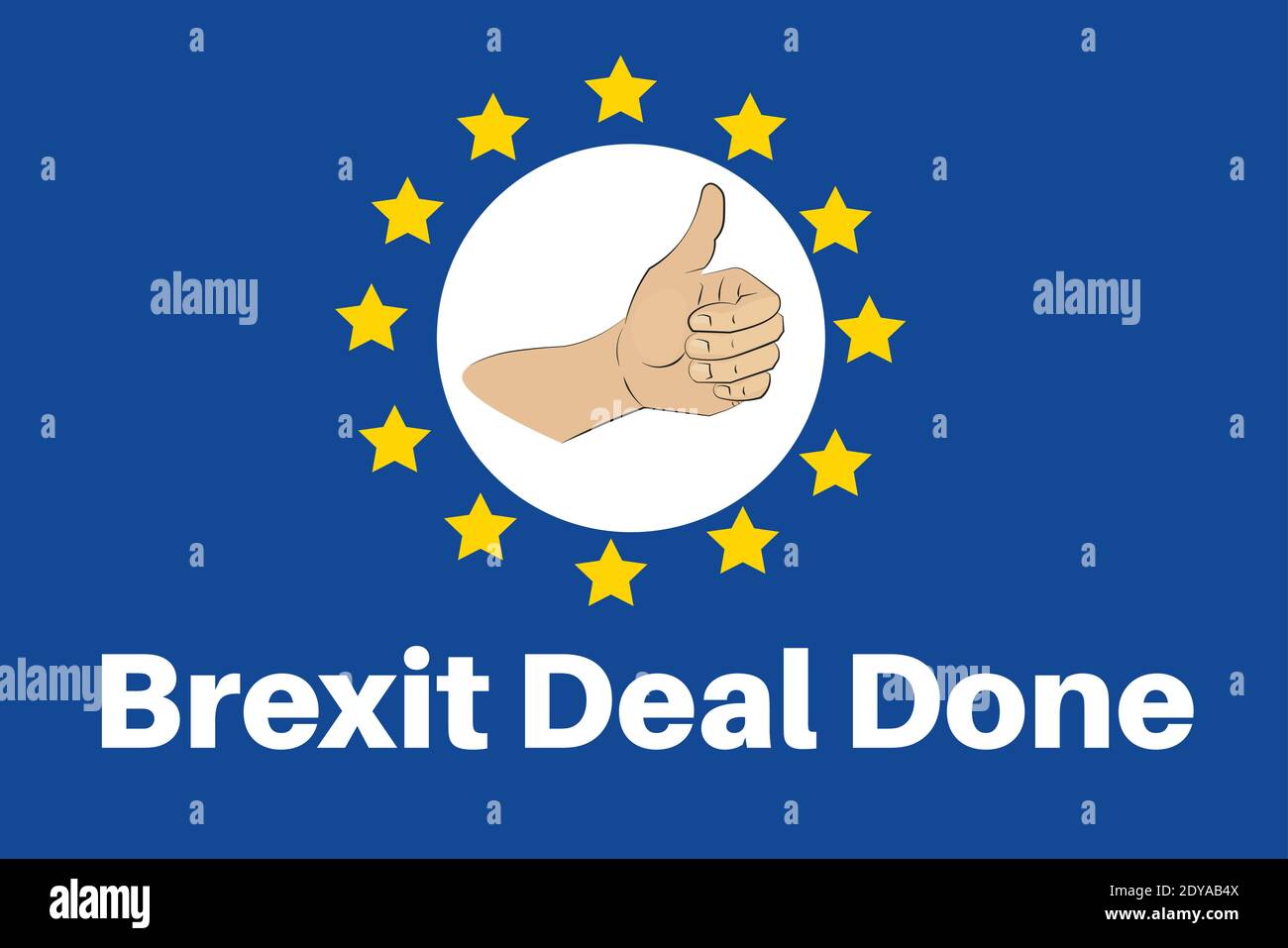 Brexit Deal Done illustrazione vettoriale Illustrazione Vettoriale