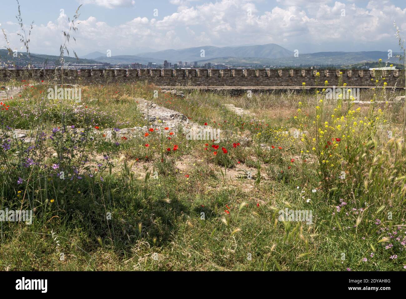 Terreni della Fortezza di Kale, Skopje, Macedonia (FYROM)), Repubblica di Macedonia del Nord Foto Stock