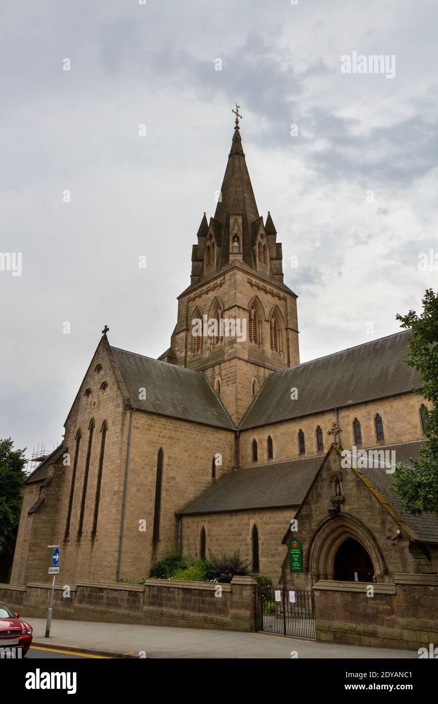 La Chiesa Cattedrale di St. Barnaba nel centro di Nottingham, Notts., Regno Unito. Foto Stock