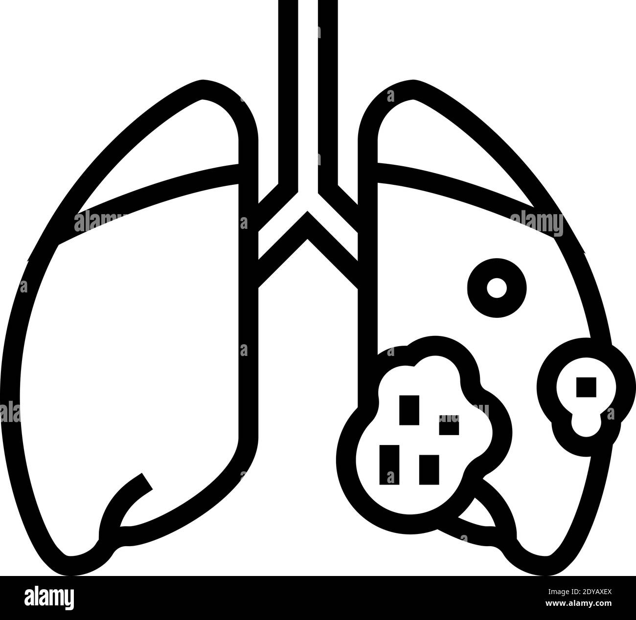 illustrazione vettoriale dell'icona della sindrome da distress respiratorio acuto Illustrazione Vettoriale