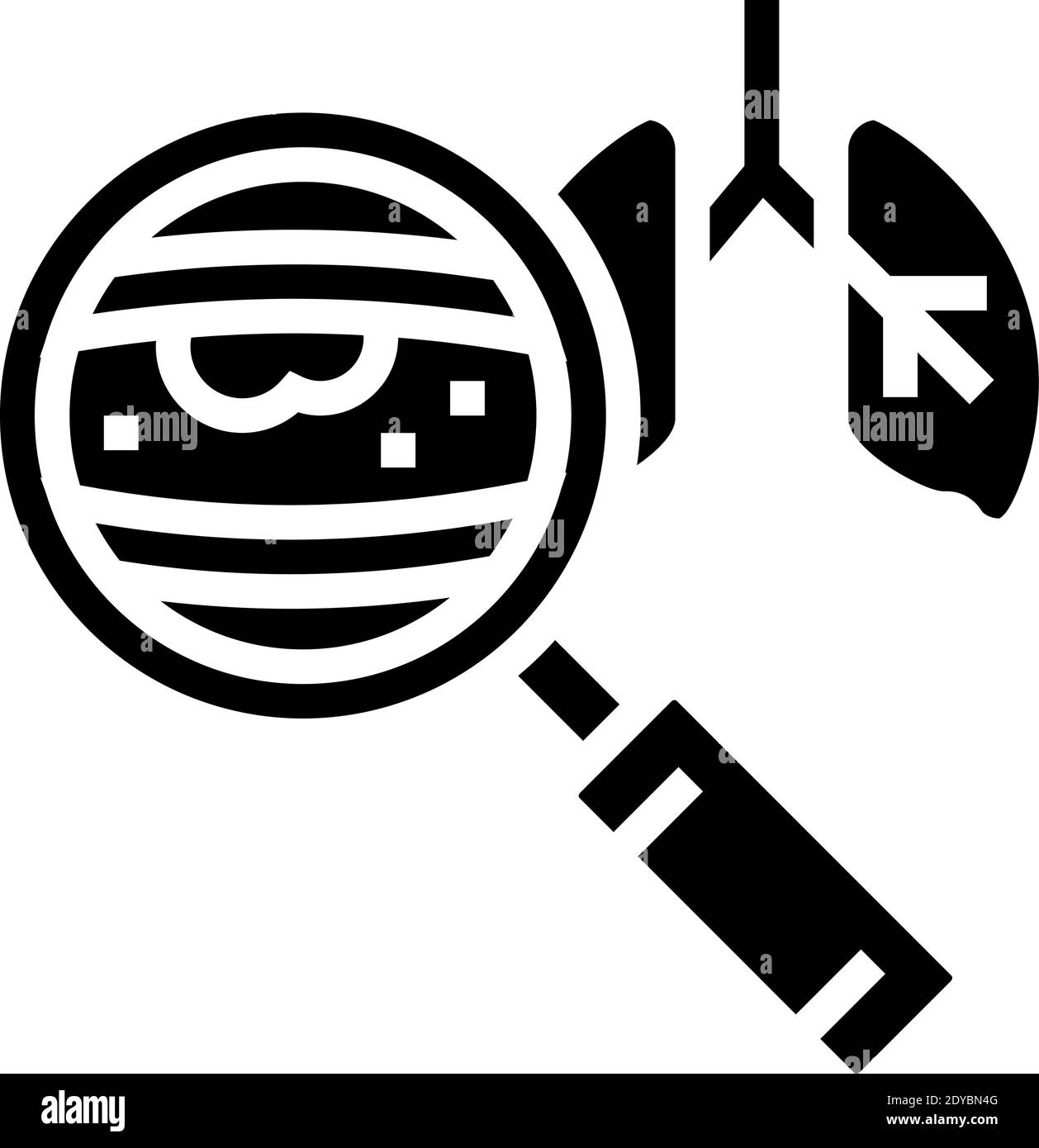 illustrazione del vettore dell'icona glifo della malattia vascolare polmonare Illustrazione Vettoriale illustrazione del vettore dell'icona glifo della malattia vascolare polmonare Illustrazione Vettoriale