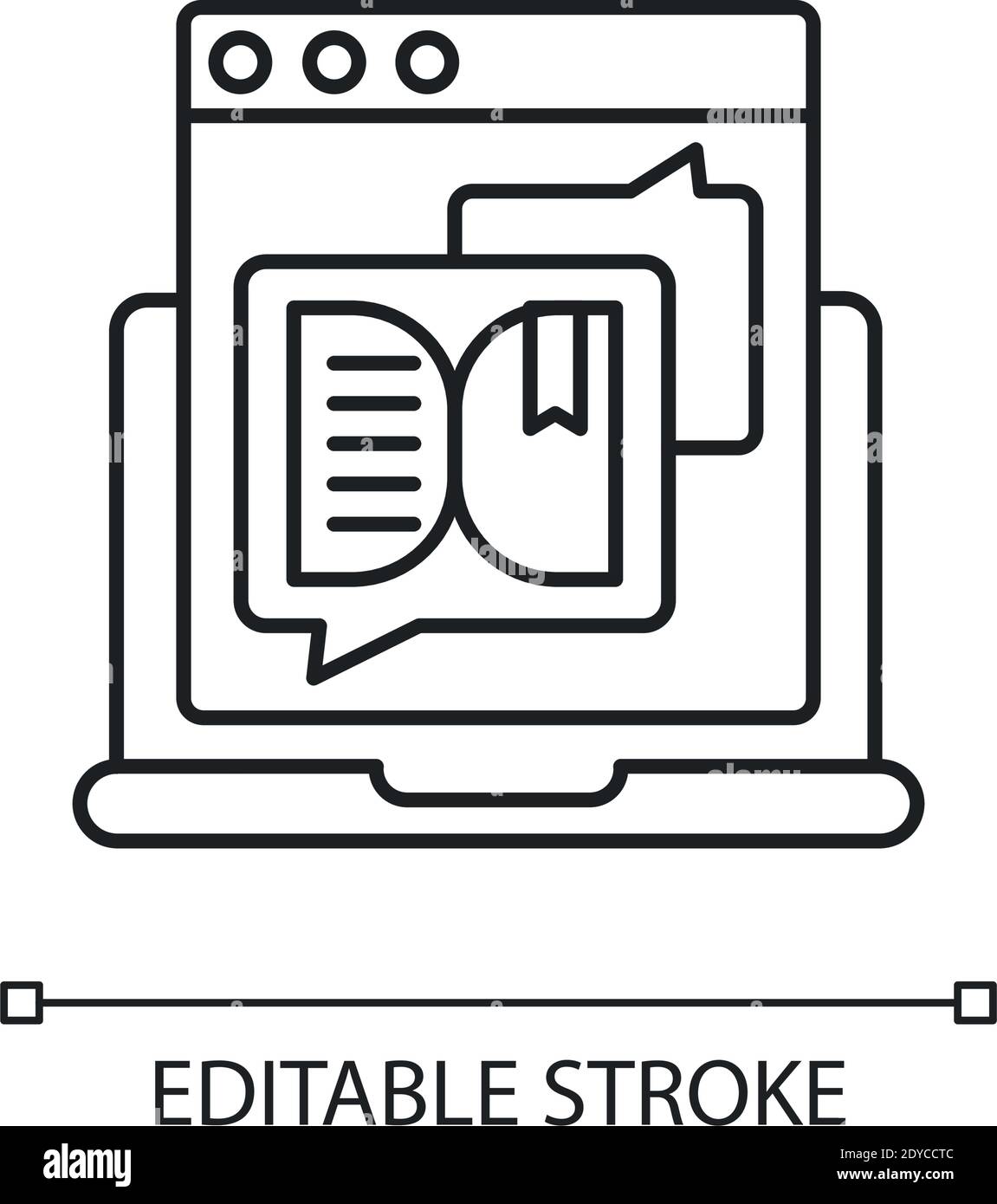 Icona lineare narrazione Illustrazione Vettoriale