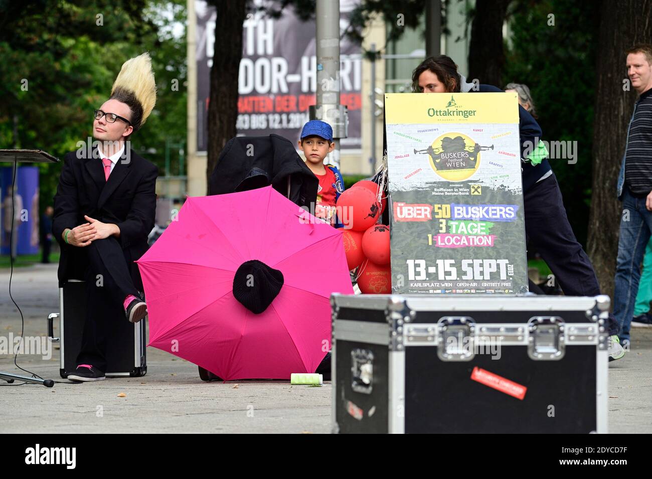 Vienna, Austria. 15 settembre 2011. Buskers Festival Vienna al Karlsplatz Foto Stock