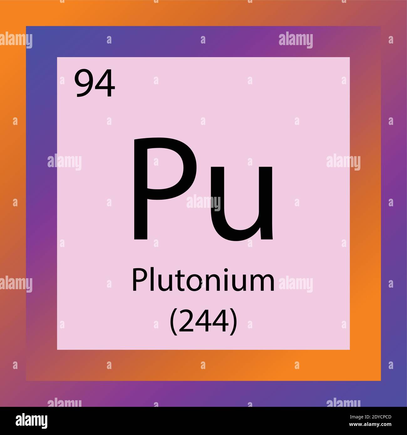 AC Tabella periodica degli elementi chimici in attinio. Illustrazione vettoriale a elemento singolo, icona dell'elemento attinico con massa molare e numero atomico. Illustrazione Vettoriale