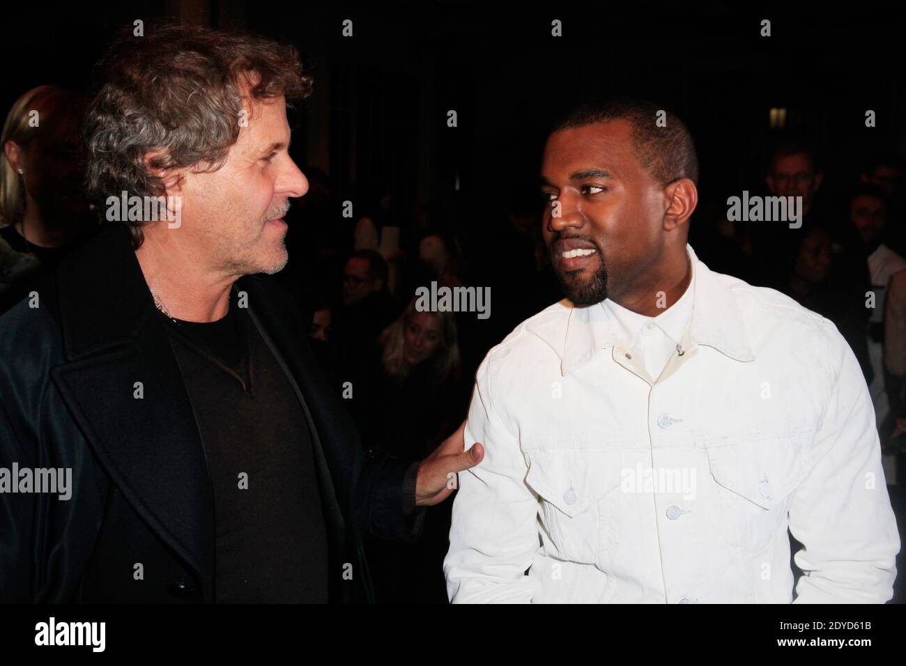 Renzo Rosso e Kanye West partecipano alla mostra della collezione Maison Martin Margiela Haute-Couture Primavera-Estate 2013 a Parigi, Francia, il 23 gennaio 2013. Foto di Jerome Domine/ABACAPRESS.COM Foto Stock